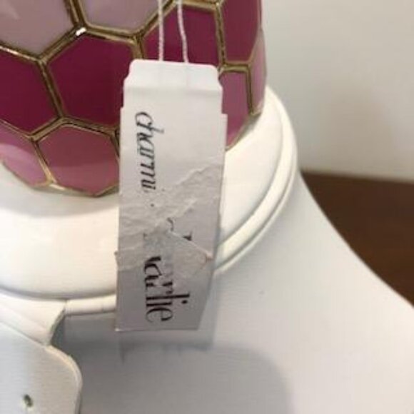 Charming Charlie Chunky Pink Gold Tone Geometric Design Bracelet NWT. - Picture 6 of 12